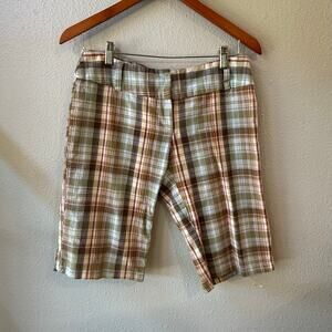 VTG Janette John 3:16 Plaid Women's Shorts Y2k 90's